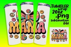 SLEEK 20oz PNG Tumbler Artwork , Mama Product Image 1