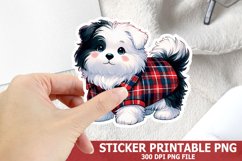 Christmas Dog Sticker| Christmas Sticker PNG Design Product Image 1