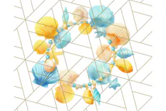 Sky Blue and Sunshine Yellow Summer Clipart PNG, Tropical Product Image 5