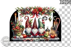 Christmas Gnome Sublimation - Clipart PNG Design Product Image 1