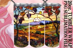 Elegant 3D Stained Glass Tumbler Design Product Image 1