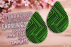 Neon Glow Teardrop Earring Sublimation Design Product Image 1