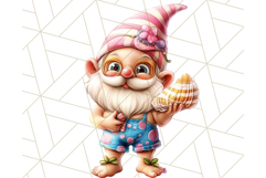 Cute Beach Gnome PNG, Summer Gnome Clipart, Digital Art Product Image 5