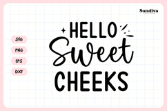Funny Bathroom Sign Saying SVG | Hello Sweet Cheeks Product Image 3