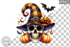 Halloween Skull Sublimation - Clipart PNG Design Product Image 1