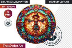 Autumn Stained Glass PNG, Fall Thanksgiving Pumpkin clipart Product Image 1