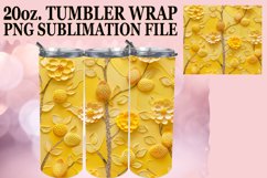 Blooming Flowers Tumbler Art Wrap Product Image 1