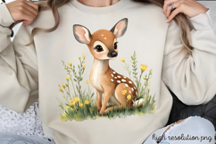 Adorable Cute Fairy Woodland Clipart PNG Product Image 1