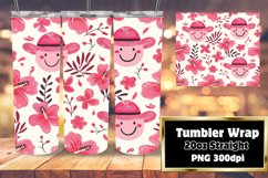 Retro Watercolor Flower Earring Sublimation 20oz Product Image 1