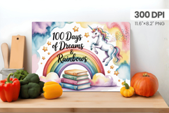 100 days of school Cutting Board PNG Design, Teacher PNG Product Image 1