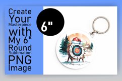 Artful Round Design Keychain Template , Holiday Product Image 1