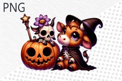 Halloween Cow Sublimation - Clipart PNG Design Product Image 1
