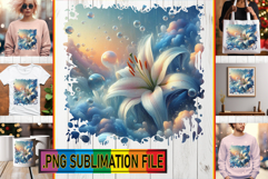 Joyful TSHIRT Gift Ideas PNG, 3D Flower Product Image 1