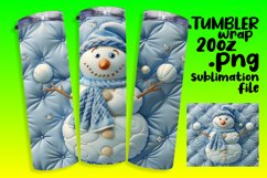 Summer Snowman Sublimation Tumbler Wrap 20oz Christmas Joy Product Image 1
