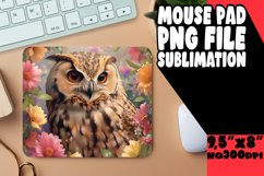 Owl&#039;s Wisdom Sublimation Mouse Pad Collection Product Image 1