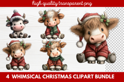 Whimsical Christmas Clipart | Cute Festive Holiday PNG Product Image 1