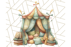Whimsical Library Clipart with Cozy Readers and Books Product Image 5