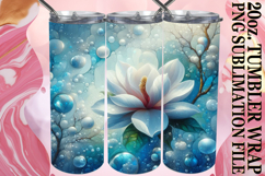 GIFT OF SERENITY 20oz TUMBLER WRAP, 3D Flower Product Image 1