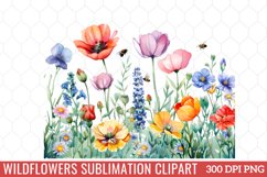 Wildflowers Sublimation Clipart Product Image 1