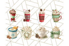 Christmas Coffee Mugs Clipart 60 PNG Festive Cups Product Image 9