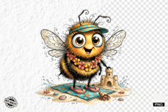 Summer Whimsical Bees PNG Clipart Product Image 1