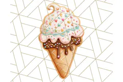 Summer Iced Cookie Clipart PNG, Cute Tropical Cookies Product Image 5