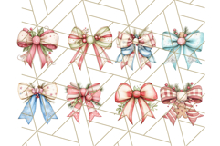 Muted Cozy Christmas Bows PNG Clipart, Winter Holiday Png Product Image 5