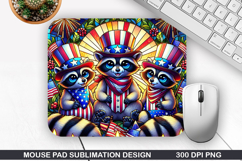 Dog Mouse Pad Sublimation, 4th Of July Mouse Pad PNG Product Image 1