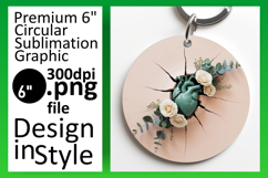 Cute Circle PNG for Sublimation , 3D Heart Product Image 1