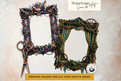 Horrific Circus PNG Frames- Creepy Circus PNG Graphics Product Image 12