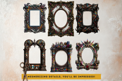 Horrific Circus PNG Frames- Creepy Circus PNG Graphics Product Image 13