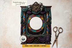 Horrific Circus PNG Frames- Creepy Circus PNG Graphics Product Image 5