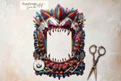 Horrific Circus PNG Frames- Creepy Circus PNG Graphics Product Image 6