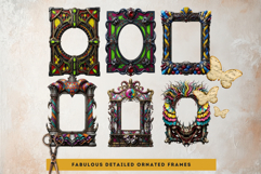 Horrific Circus PNG Frames- Creepy Circus PNG Graphics Product Image 7