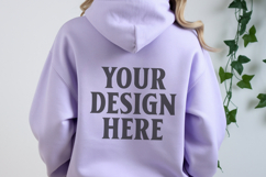 Orchid Gildan 18500 Hoodie Sweatshirt Mockup, Unisex Hoodie Product Image 1