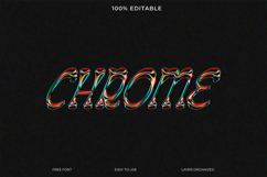 Colorful 3D Text Effect of Chrome Font Design Product Image 1