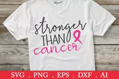 SALE! Stronger than cancer svg, breast cancer svg Product Image 1