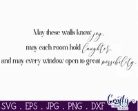 May Your Walls Know Joy | Irish Blessing Farmhouse Sign Svg Product Image 2