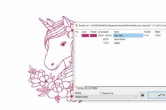 Redwork Unicorn Machine Embroidery Design 2 sizes Product Image 3
