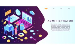 Admin concept banner, isometric style Product Image 1