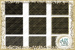 18 Digital Papers - Black and Gold Glitter - Mermaid Scale Product Image 2