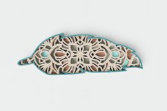 Nature laser cut file - Feather Mandala Product Image 1