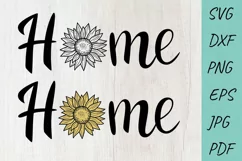 Home Sunflower SVG DXF Files, Sunflower SVG Product Image 1