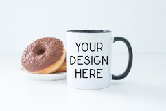 Mug Mockup 11 Oz Blank White Coffee Cup Black Handle Product Image 1