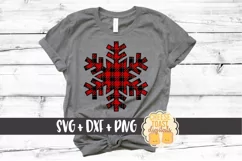 Buffalo Plaid Snowflake Set of 2 - Christmas SVG Files Product Image 3