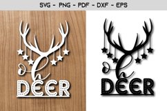 Oh Deer Christmas Paper Template Design Product Image 1