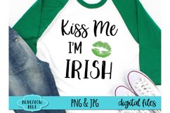 Kiss Me I'm Irish St. Patrick's Day Digital Design Download Product Image 1