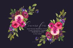 Watercolor Vibrant Colors Floral Clipart Collection Product Image 4