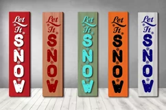 Christmas Porch Sign SVG PNG EPS DXF Let It Snow SVG Product Image 2