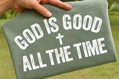 God Is Good All The Time, Distressed Christian Valentine Png Product Image 1